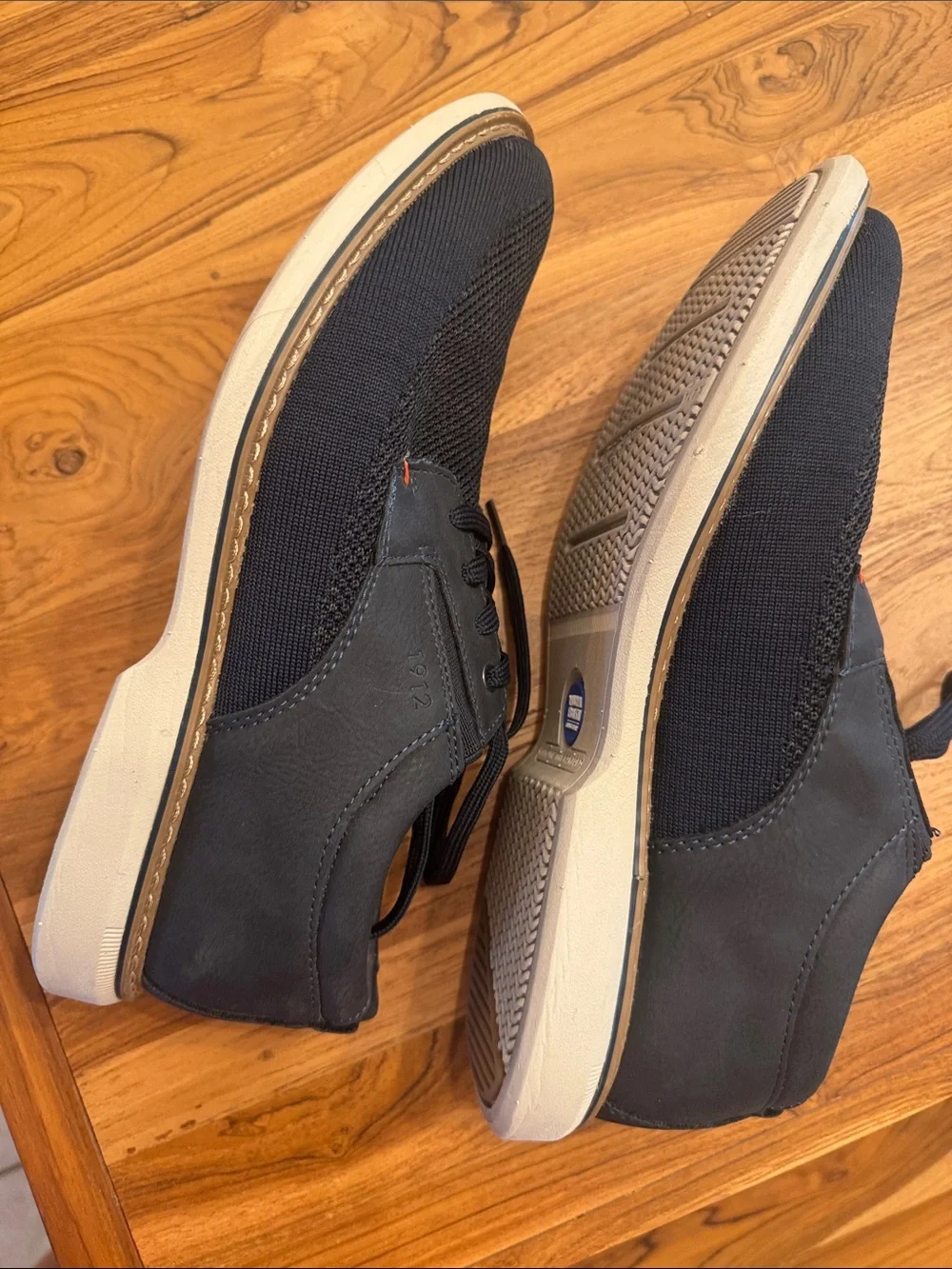 Nunn Bush Bloom Men's Navy Knit Lace up Casual Shoes size 8.5